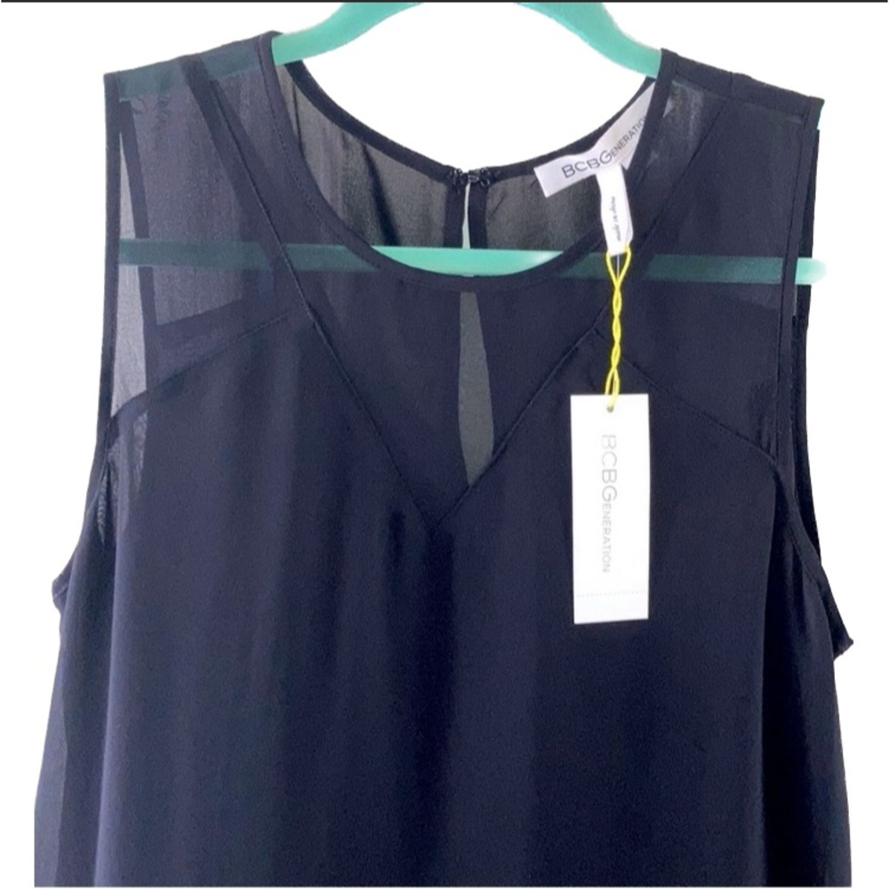 Bcbg generation black sheer dress